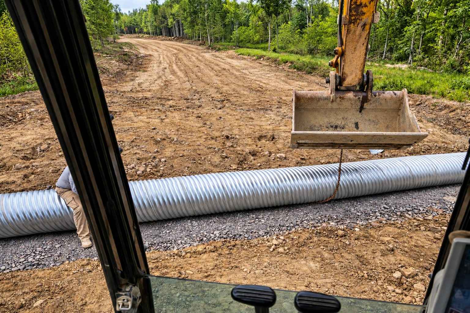 Culvert and driveway entrance installation by Daniel Excavating in Ottawa